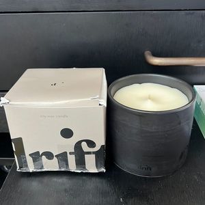 NIB-natural soy wax blend candle with essential and fragrance oils.